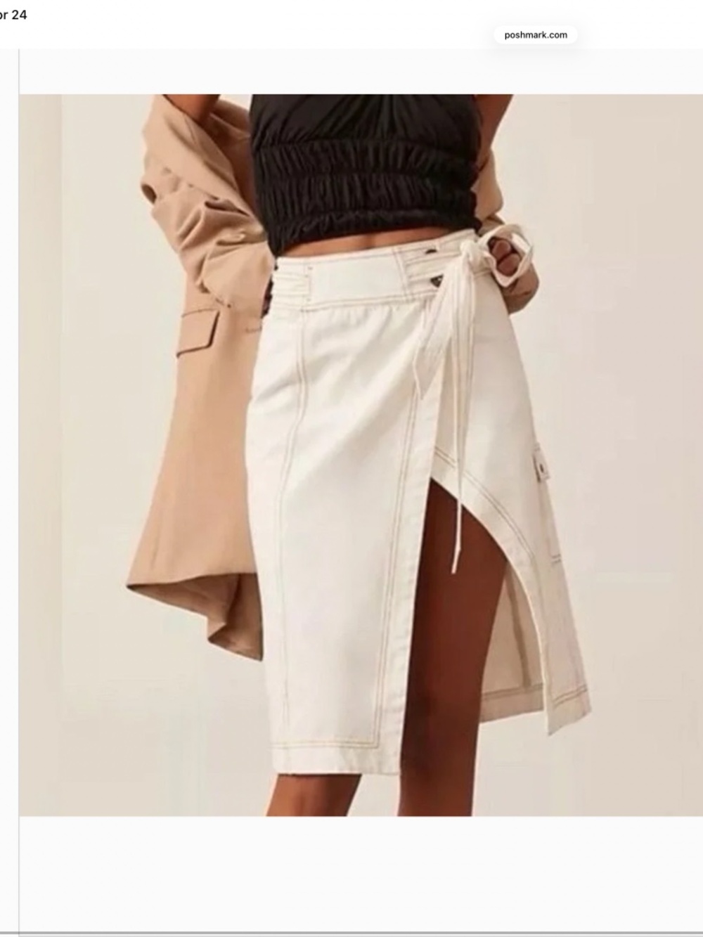 Anthropologie Pilcro Wrap Denim Utility Skirt  Size 6
